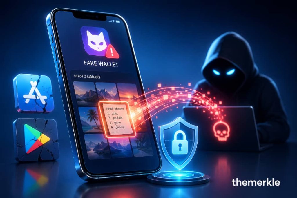 Beyond Search Engine and App Store Scams: 3 Practical Ways to Shield Your Crypto From SparkKitty and Fake Apps The Merkle logo